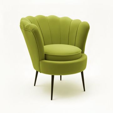 Nu Dekor - Daisy Velvet Occasional Chair - Olive Green