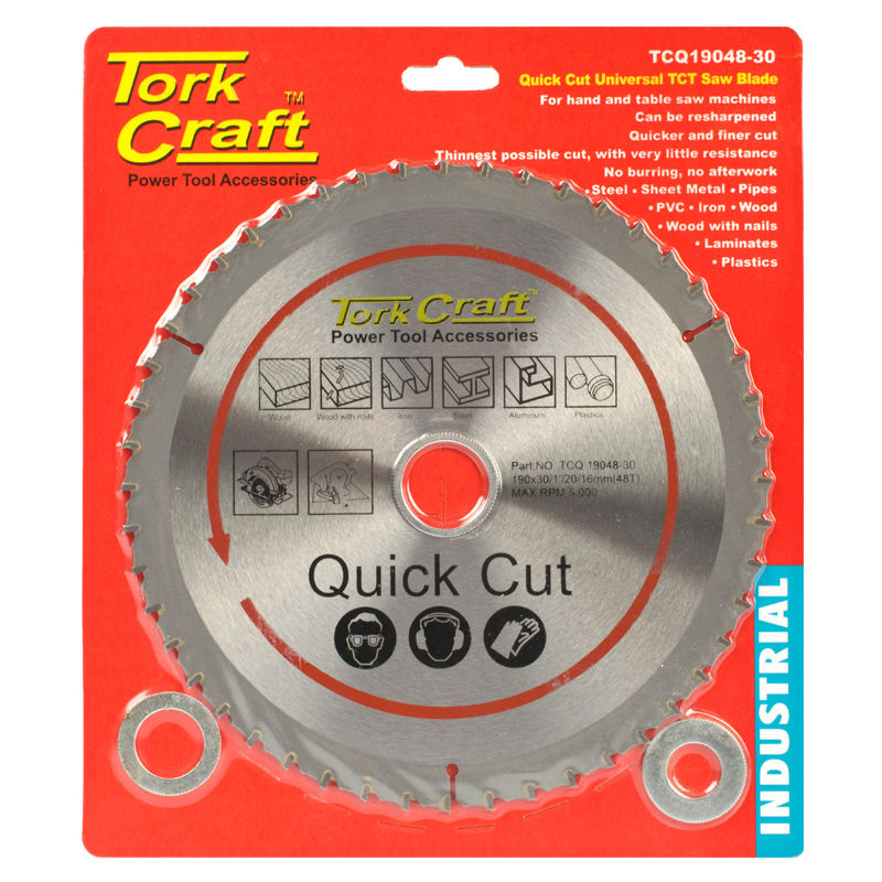 Tork Craft - Universal Quick Cut Tct Blade 190 x 48T 30-20-16