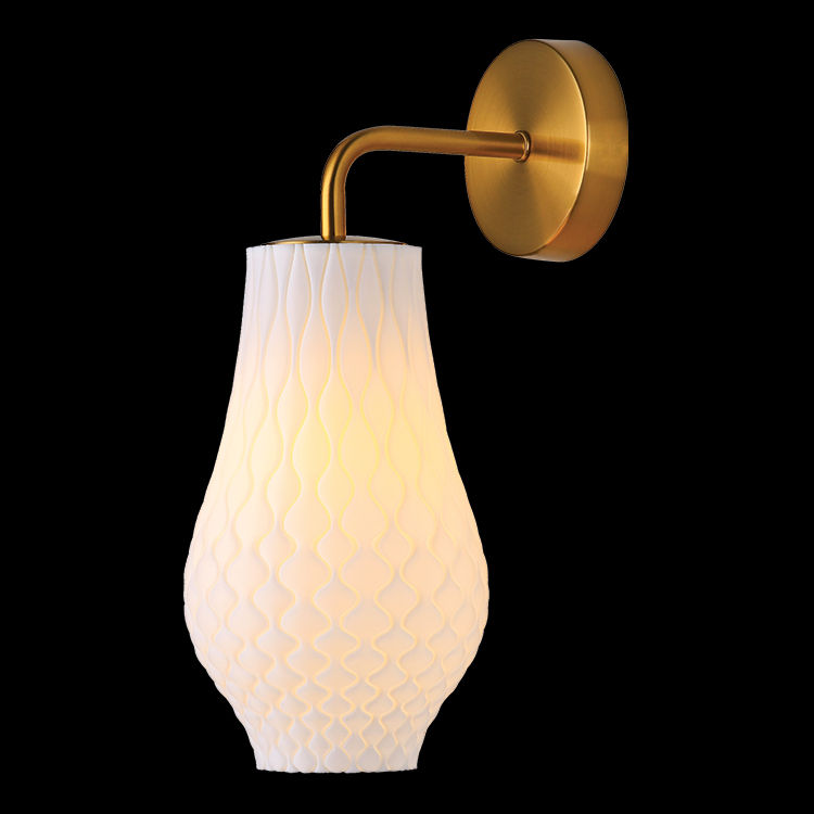 230v 4W LED E27 Bluebell 3D Printed Recycled Wall Light