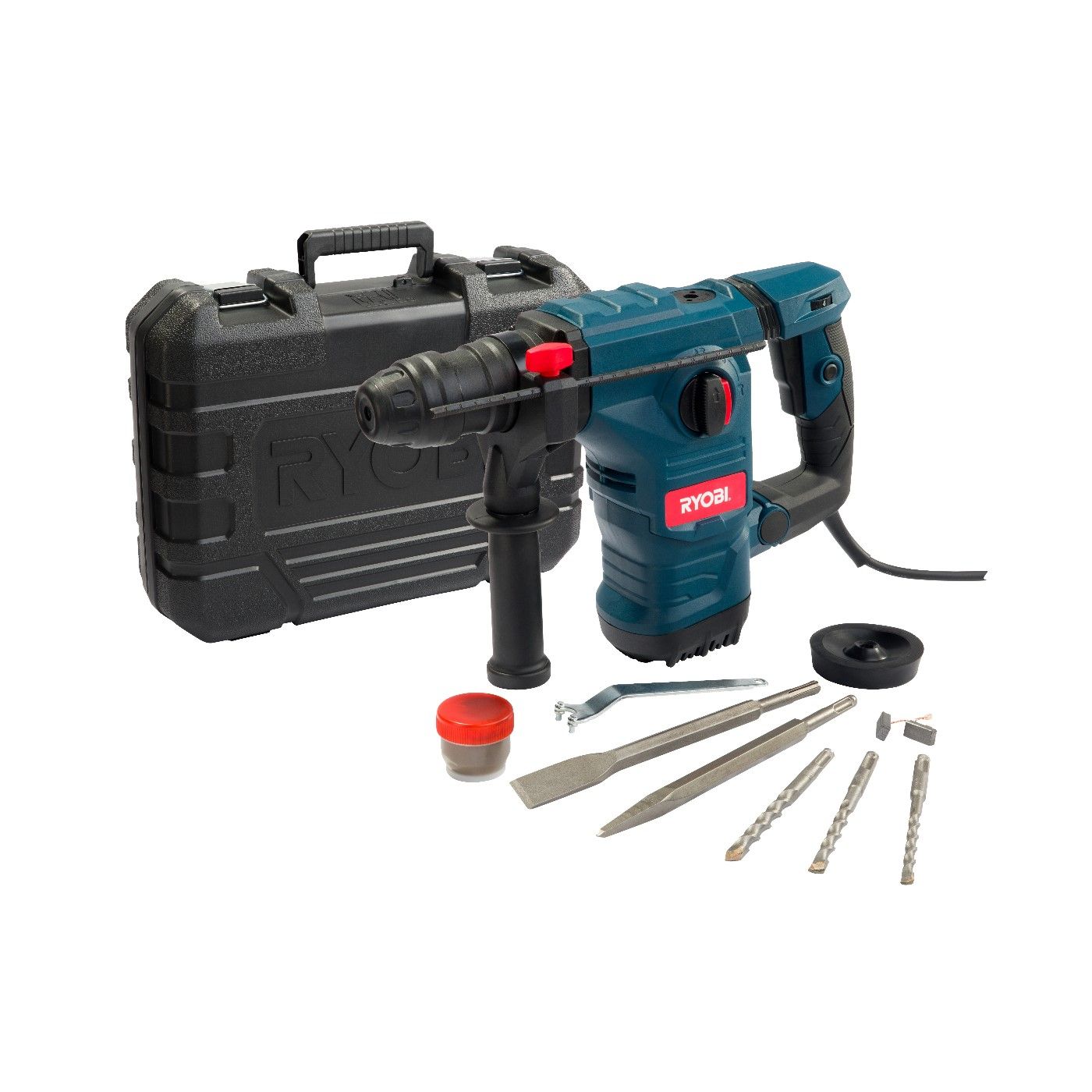 4 Function SDS Plus Rotary Hammer Drill, 1500W Corded Hammer Drill Power  Impact Drill Heavy Duty 6 Variable Speed 13 mm Key Control Chuck, with Case  : : DIY & Tools