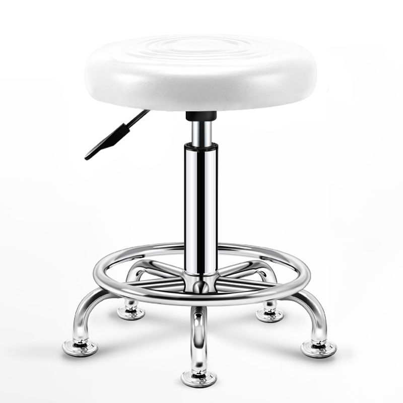 GOF Furniture - Bubba White Short Bar Stool-PU leather