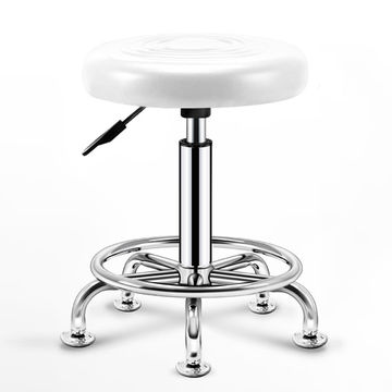 GOF Furniture - Bubba White Short Bar Stool-PU leather