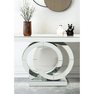 Prestige Home - Cosmos mirrored Console Table Silver