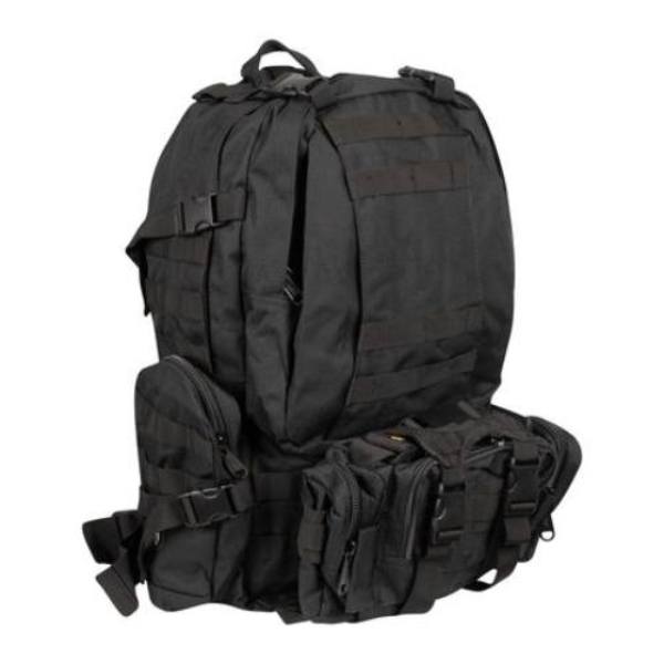FAS 3 in 1 Travel And Hiking Backpack - Black