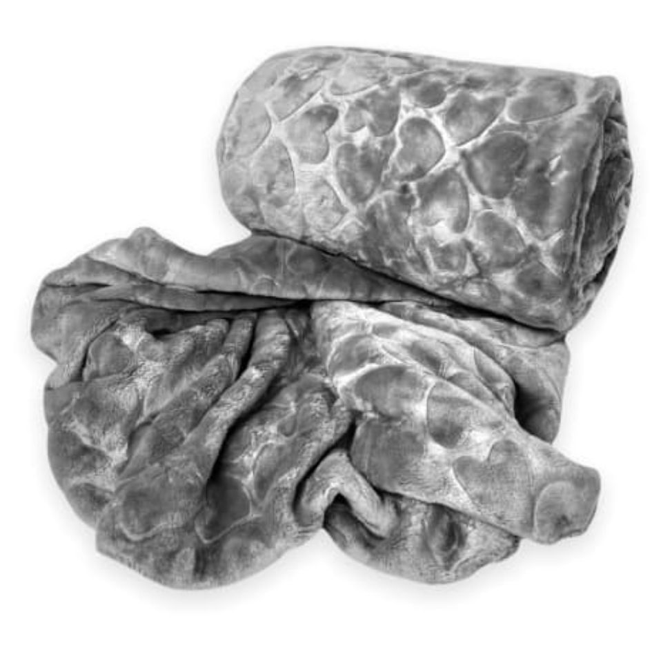 Nu Dekor - Rainbow Winter Fleece Blanket - 180 x 210cm - Liquid Grey