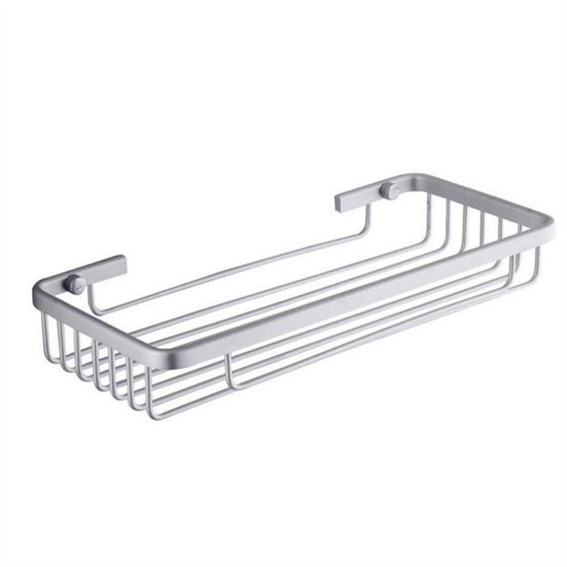 Aluminum Rectangle Wire line Basket Bathroom Shower Shelf Rack