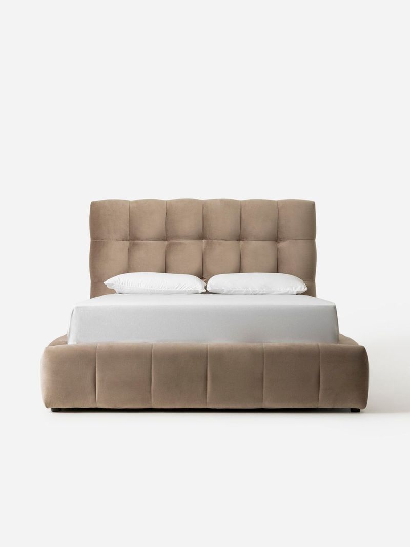 Square Blocks Headboard and Base - Queen