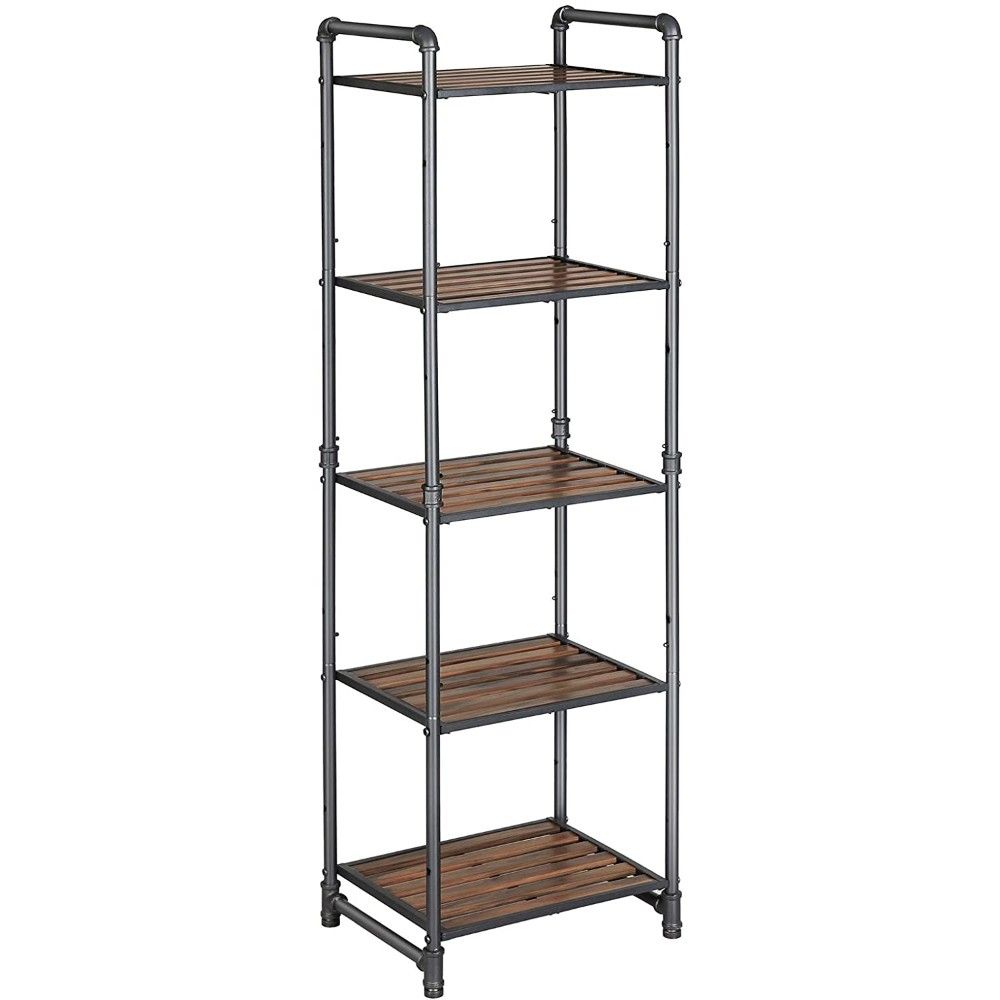 Bragg Fes 5-Tier Adjustable Storage Shelf, Brown