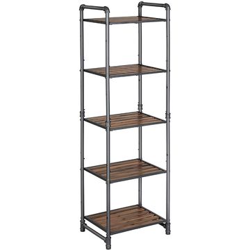 Bragg Fes 5-Tier Adjustable Storage Shelf, Brown