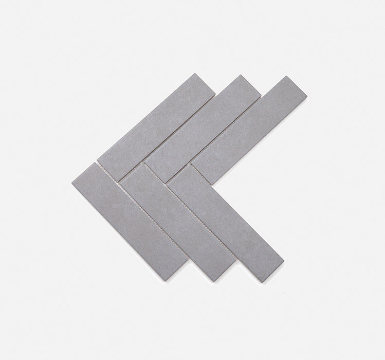 Mosaic Porcelain - Cement Herringbone - 204x280 (per sheet)