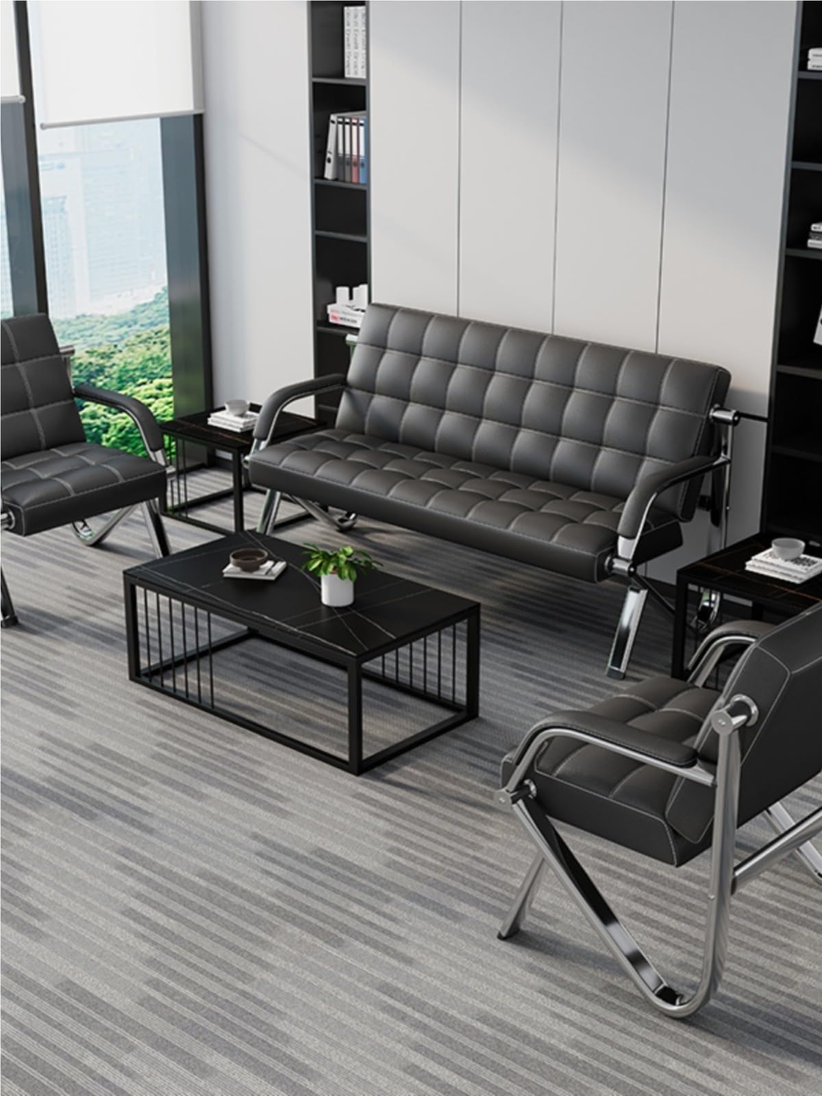 QandAHome-5-Seater Reception Sofa