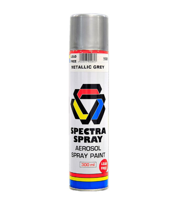 Spectra Spray - Spray Paint - 300ml - Metallic Grey - 2 Pack