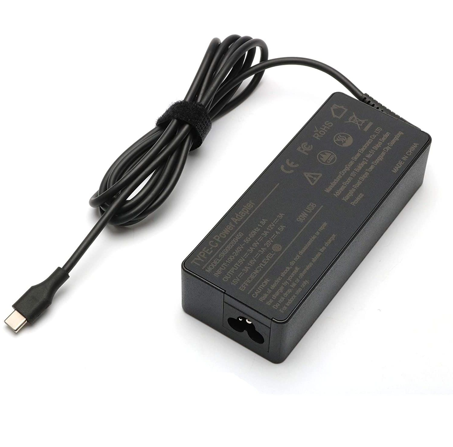 90W USB-C Laptop Charger 20V 4.5A Power Adapter