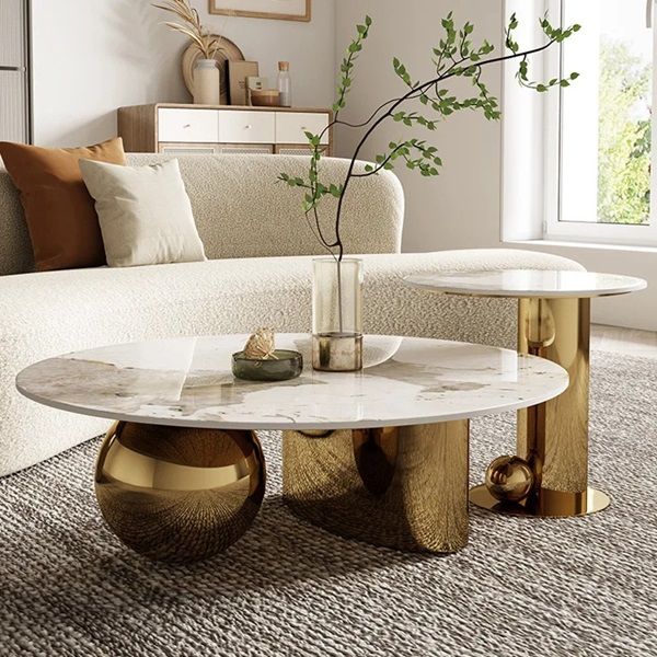 Prestige Home - Olive Coffee Table and Side Table Set - Gold