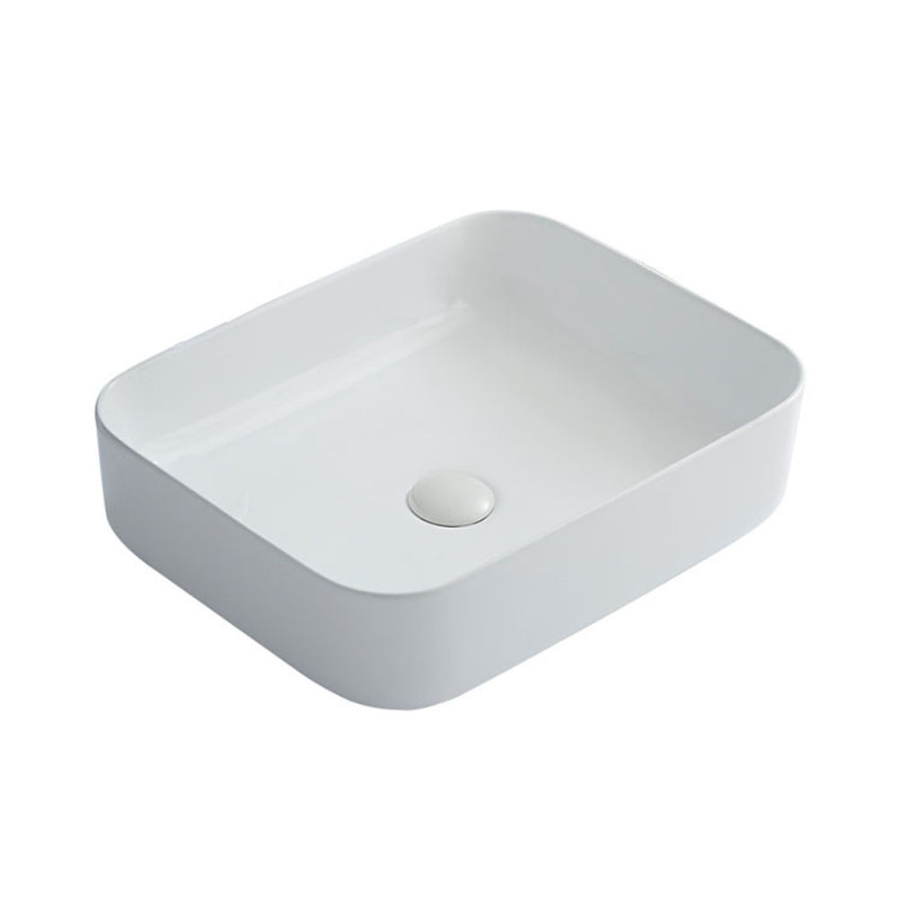 TCB011-  WHITE RECTANGLE BASIN