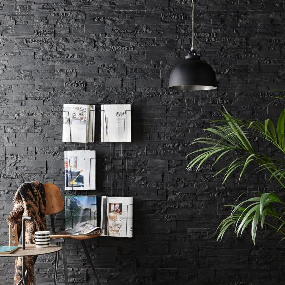 Wall Cladding Concrete ARTENS Bross Black L37cm x W10cm (1m2/box)