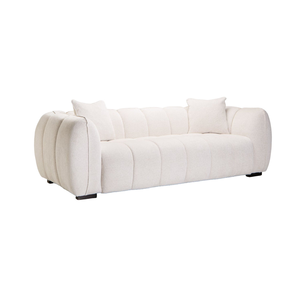Vividitto - Jacottet Fabric 3 Seater Couch - Oatmeal