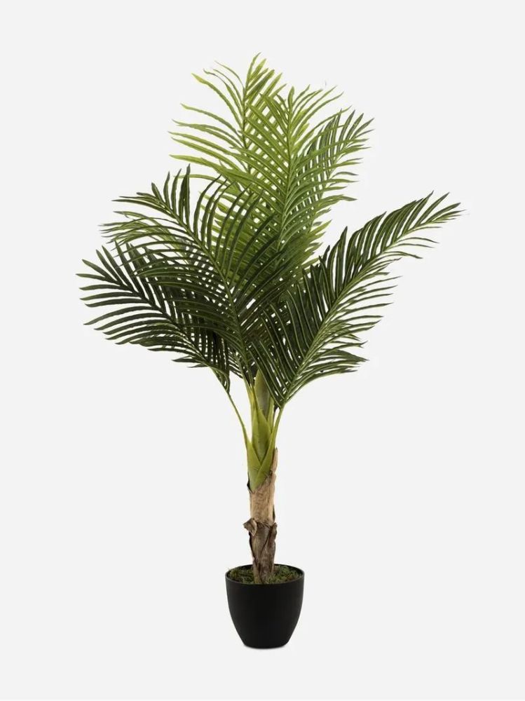 Medium Faux Palm Tree 130cm – Artificial Indoor Palm in Plastic Pot