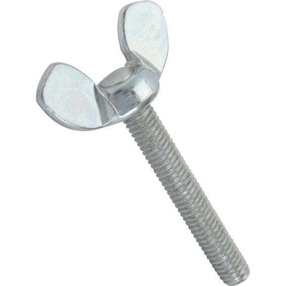 Wing nut machine screws zinc plated 6.0x50mm 4pc standers