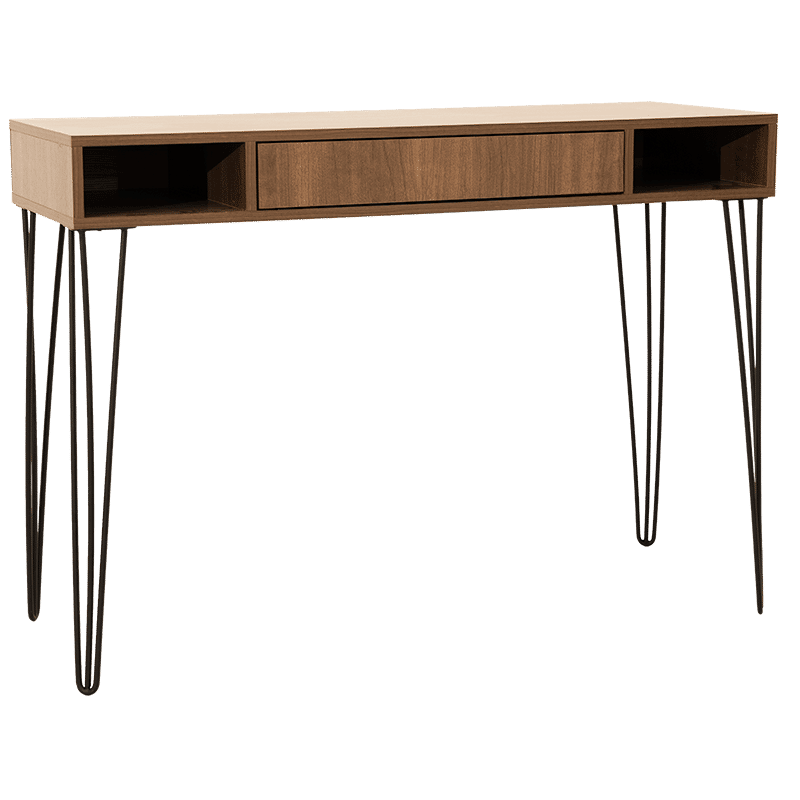 Lima One Drawer Workstation Desk French Walnut