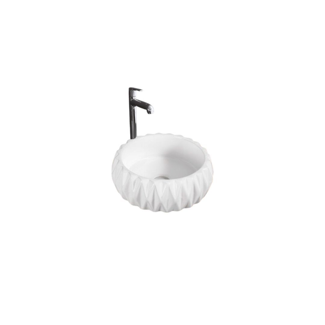 Counter top Ceramic Basin / table top Civik - White