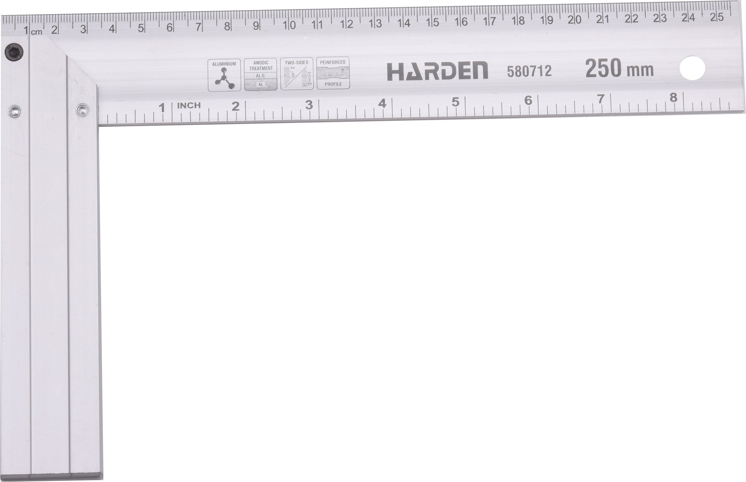 HARDEN Aluminum Tri Square 250mm