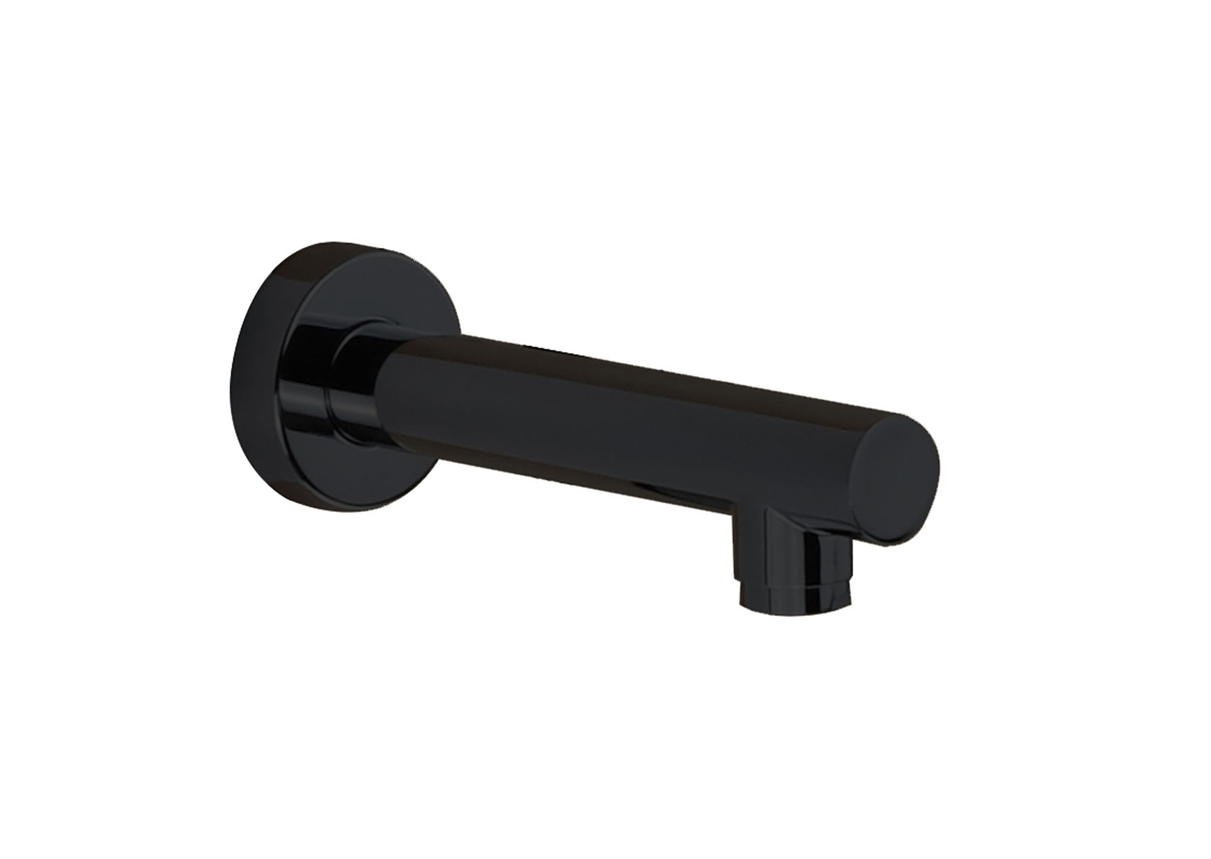 Devario Spout 180mm Round Brass - Matt Black