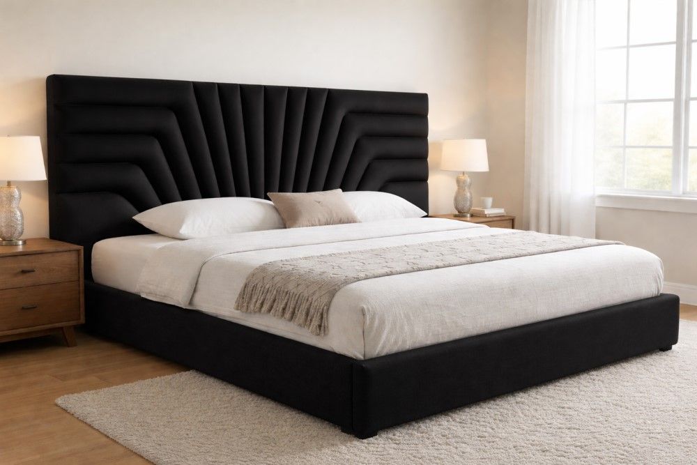 The Evelyn Butterfly Headboard & Base - Double