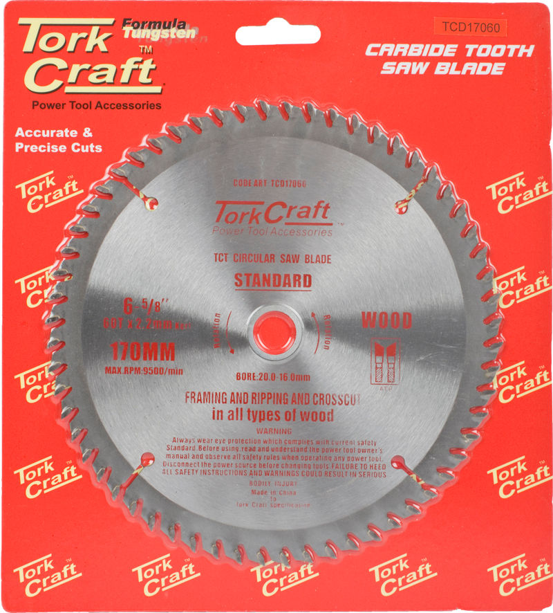 Tork Craft - Blade Tct 170 x 60T 20/16 - 3 Pack