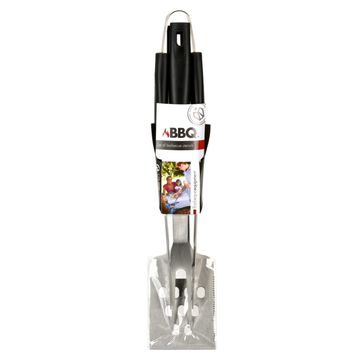 Braai Tool Set of 3 - Stainless Steel Fork, Tong & Spatula