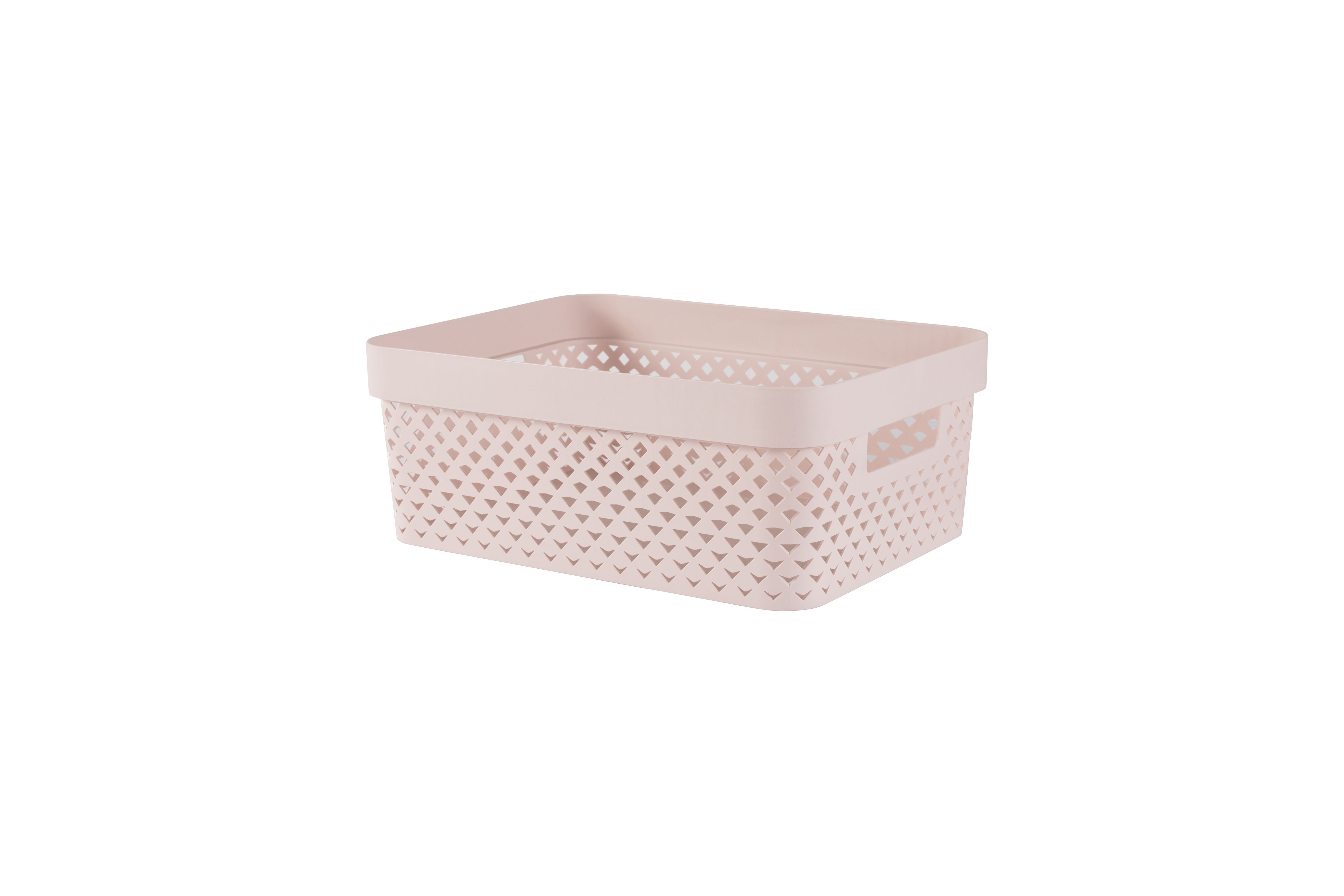 5 Pack Plastic Storage Baskets, Portable Pink Fish Scale Pattern Hollow  Desktop Storage Bin Box with Handle for Kitchen, Bathroom, Kids Room or