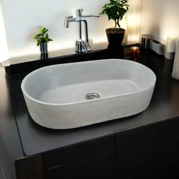 Gaia's Ark Bespoke Grey Concrete Basin/Sink 53x30x11.5cm