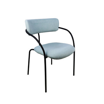 Vividitto - Coco Arm Chair With Black Frame - Baby Blue