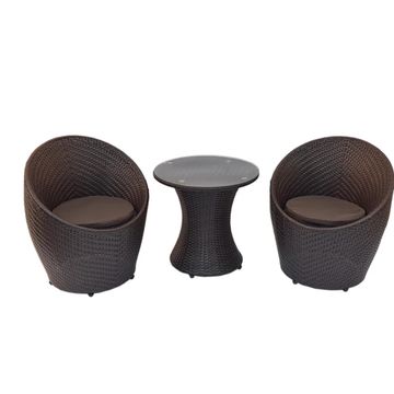 Prestige Home - Patio Cocktail Set Brown Wicker