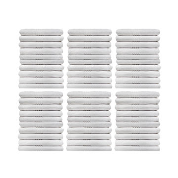 Bunty's Hotel Collection 600GSM 50x90cms Hand Towels - 60 Pc Pack - Optical White