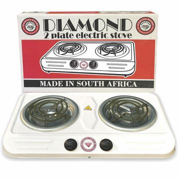 Diamond - Double Electric Spiral Hotplate Stove - Red