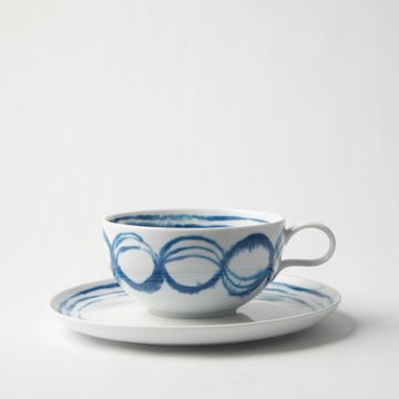Designers Guild - Jinshi Cappuccino Cup & Saucer Set of 4
