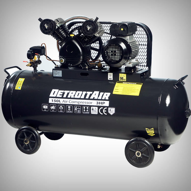 Air Compressor DETROIT CAST IRON 3Hp (2.2kw) 150 Litre 220V 8Bar