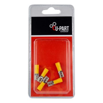 Terminal Yellow Female Push On - 4.0mm-6.0mm x 6.3mm - Bulk Pack of 15