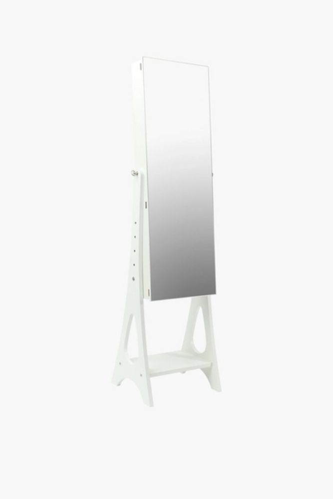 Standing Slide Jewellery Cupboard – 1.5m Sliding Mirror Door Storage Cabinet