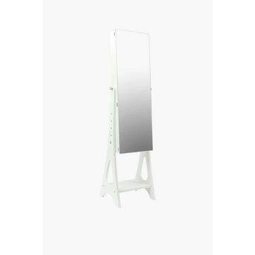 Standing Slide Jewellery Cupboard – 1.5m Sliding Mirror Door Storage Cabinet