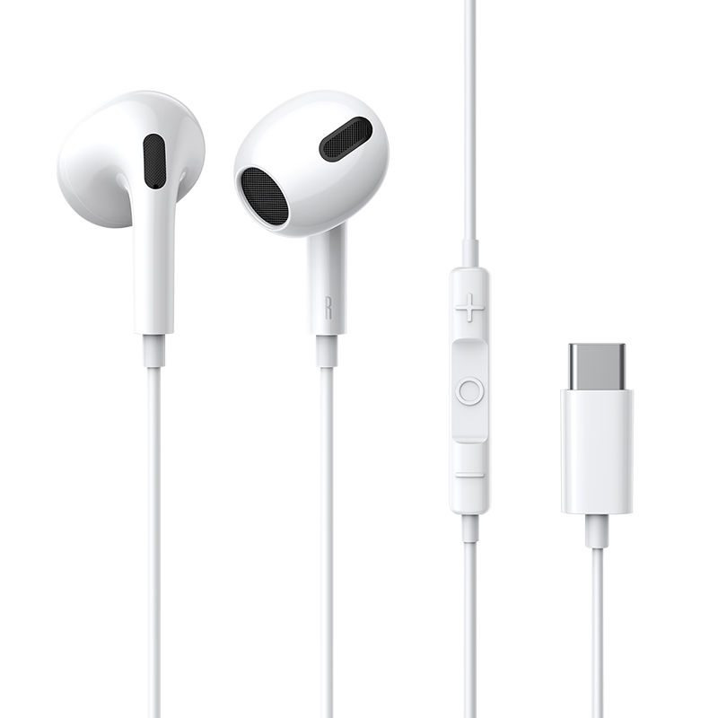 Baseus C17 Encok Type C Lateral In-Ear Wired Earphone with Remote - White