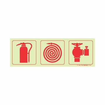 Photoluminescent 190mm Safety Sign F23 Fire Extinguisher Fire Hose Reel Fire Hydrant