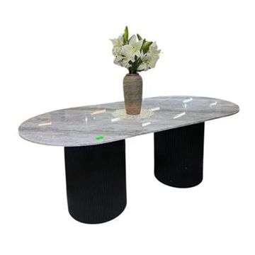 LBM Furn- Oval Marble Dinning Table