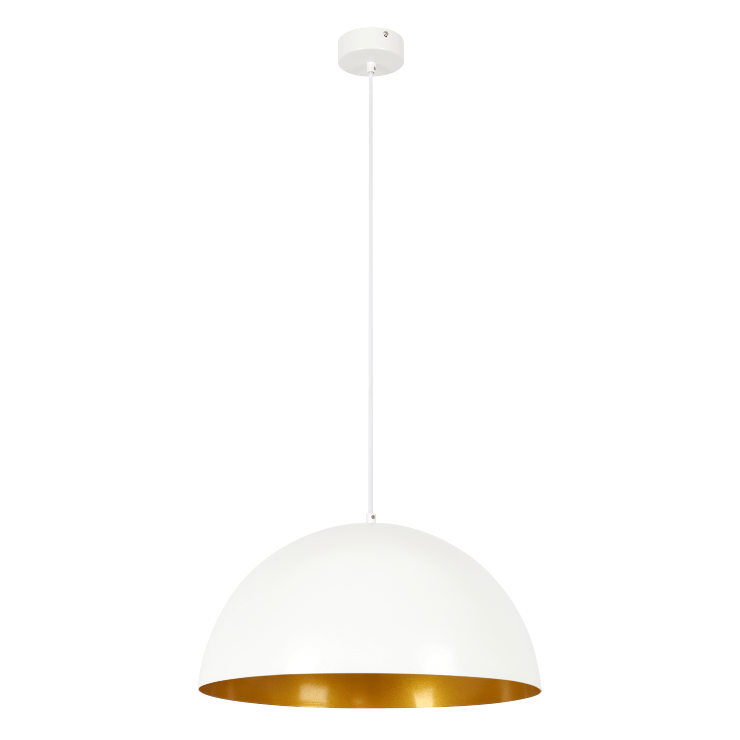 Zebbies Lighting Nova Matte White and Gold Inner 1 Light Pendant