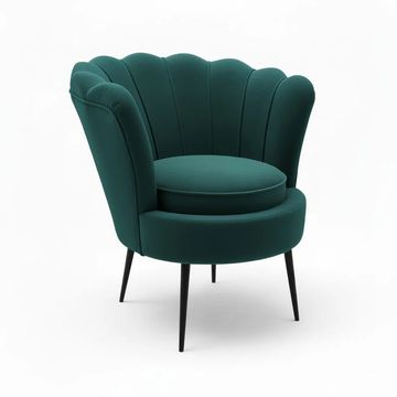 Nu Dekor - Daisy Velvet Occasional Chair - Emerald Green