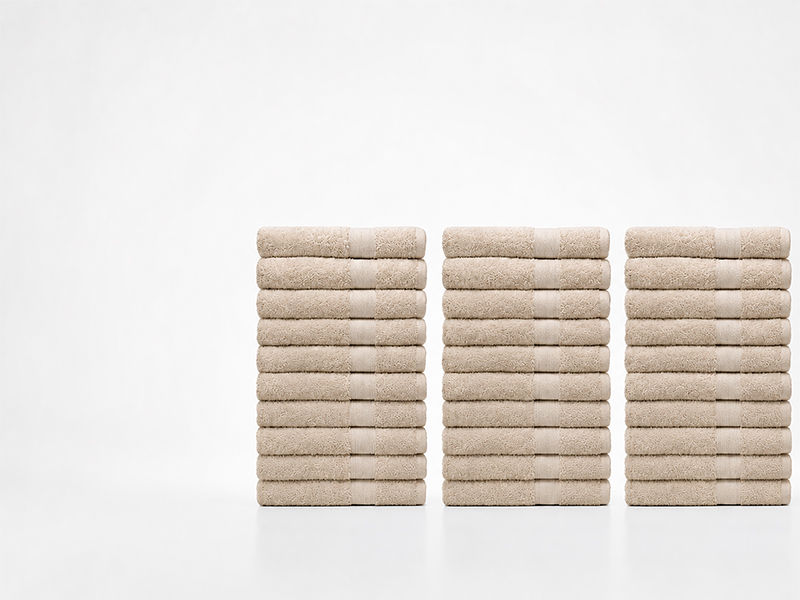 Plush 450GSM 70x130cms Bath Towels - Birch (30pc Pack)