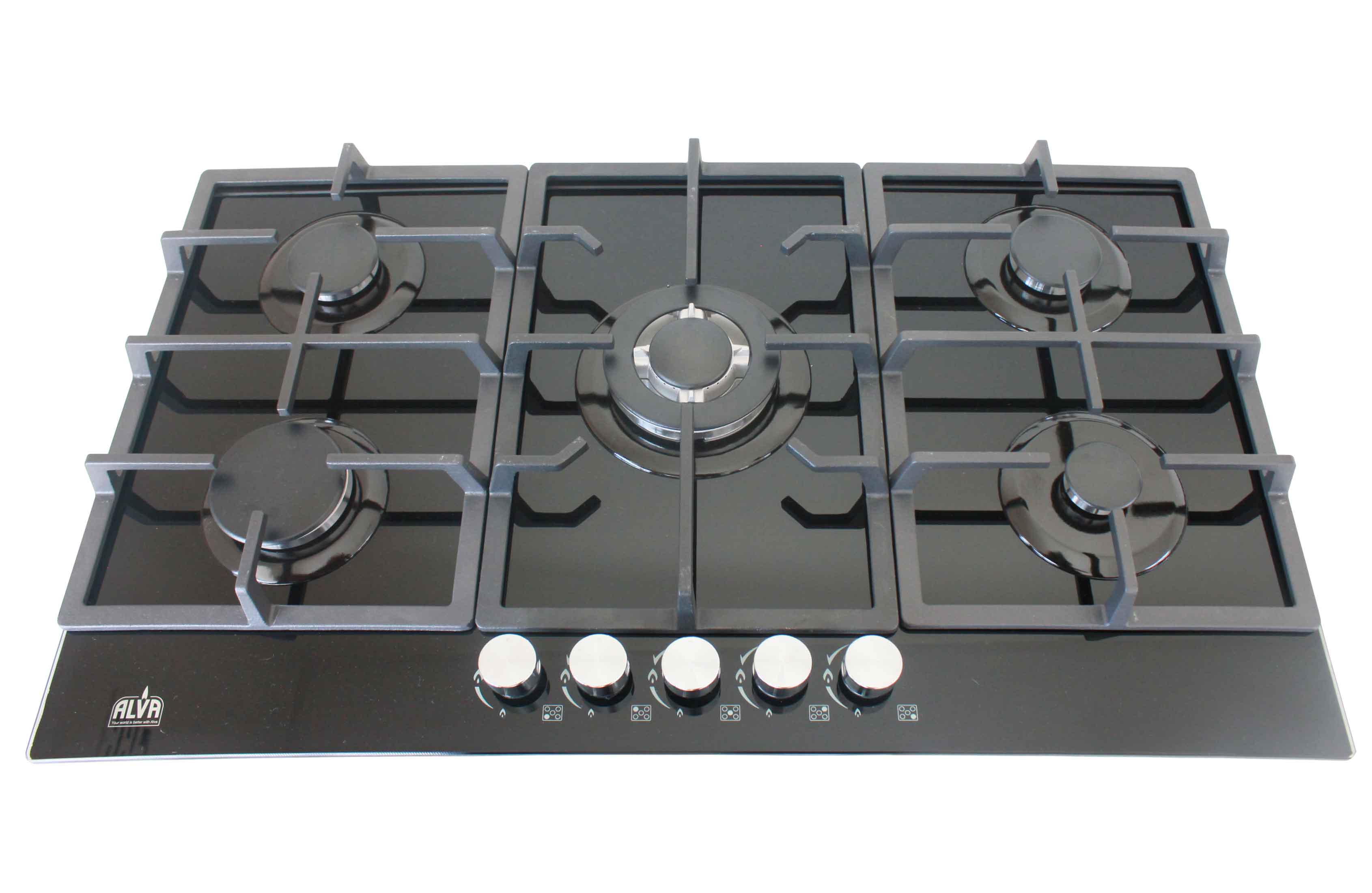 ALVA - 90cm 5-BURNER GAS HOB - GLASS
