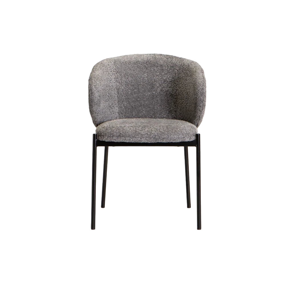 Vividitto - Lukie Fabric Dining Chair - Grey
