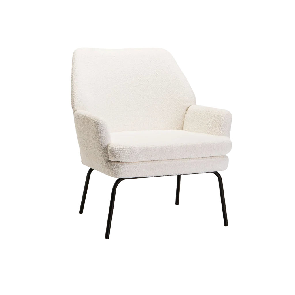 Vividitto - Vishaya Boucle Fabric Chair - Cream